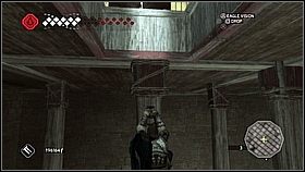 Po drugiej stronie belek są następne uchwyty prowadzące do góry - Widzę stąd twój dom! | Lista trofeów Assassins Creed II - Assassins Creed II - poradnik do gry