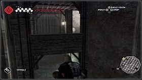 Wchodzimy na drewnianą ścianę i przeskakujemy na belkę dalej - Ucieczka z więzienia - cz. 1 | Lista trofeów Assassins Creed II - Assassins Creed II - poradnik do gry