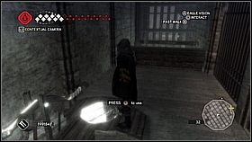 Wchodzimy na herb i z niego odbijamy się na przeciwległą platformę wyżej - Ucieczka z więzienia - cz. 1 | Lista trofeów Assassins Creed II - Assassins Creed II - poradnik do gry