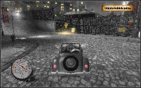 Następnie podbiegnij do dwóch pudeł z lewej i zniszcz je kopniakiem [1] (klawisz F) - Daj ognia | Prolog | The Saboteur - The Saboteur - poradnik do gry