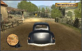 Po rozmowie z Julesem podbiegnij do pierwszego lepszego samochodu [1] i ukradnij go - Dobra pozycja | Prolog | The Saboteur - The Saboteur - poradnik do gry