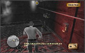 W narożniku z prawej znajdziesz luk z drabiną, po której zacznij zjeżdżać w dół [1] - Najciemniejsza noc | Prolog | The Saboteur - The Saboteur - poradnik do gry