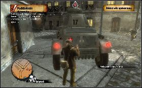 Twoim ostatnim celem jest wysadzenie wozu pancernego, który stoi na skrzyżowaniu, na prawo od kamienicy Santosa - Czarny rynek (Santos) | Akt I | The Saboteur - The Saboteur - poradnik do gry