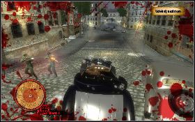 Po zeskoczeniu na dół od razu wejdź do limuzyny [1] , przebij się przez bramę i zgub ścigających cię żołnierzy [2] - Zuchwała kradzież limuzyny (Santos) | Akt I | The Saboteur - The Saboteur - poradnik do gry