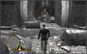 Przejedź przez most, wysiądź z wozu i kiedy nikt nie będzie patrzył, podłóż ładunek wybuchowy na drewnianych drzwiach [1] - Vive Le Zemsta (Skylar) | Akt I | The Saboteur - The Saboteur - poradnik do gry