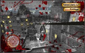 Zabij stojącego nieopodal żołnierza, załóż kolejną pluskwę, wejdź na szczyt budynku po ścianie z lewej i skorzystaj z kabla, aby zjechać na kolejny dach, gdzie zabij snajpera [1] - Mroczne królestwo (Bryman) | Akt II | The Saboteur - The Saboteur - poradnik do gry