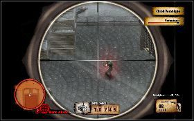 Przygotuj karabin snajperski (możesz go wziąć od zabitego snajpera) i strzel w głowę żołnierza [1] , dokonującego egzekucji - Potrzeba kilku... lub tego jednego (Bryman) | Akt II | The Saboteur - The Saboteur - poradnik do gry