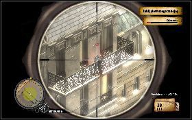 Wejdź na stanowisko strzeleckie [1] i poczekaj, aż na placu pojawi się Kwong - Historia dr. Kwonga | Misje poboczne | The Saboteur - The Saboteur - poradnik do gry