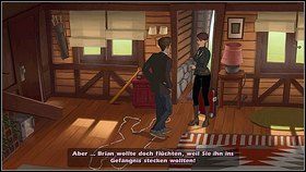 Gabbo przywozi Ginę na spotkanie z dr Bennettem, mające odbyć się w domku myśliwskim pułkownika Jerome Chapmana, zastępcy Kordsmeiera (tego samego, o zabójstwo którego oskarżony jest Brian) - [Rozdział 3] Rzekome samobójstwo (cz.1) | Runaway Przewrotny Los - Runaway: Przewrotny Los - poradnik do gry