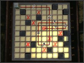 Druga układanka jest po lewej stronie sceny (pod zapaloną żarówką) - [Opis przejścia - Melissa] cz. 3 | Piła - Piła - poradnik do gry