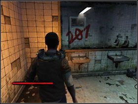 Po lewej mamy pierwszą toaletę w grze z której, co dziwne - niczego nie wyciągamy - [Opis przejścia - Oswald] cz. 1 | Piła - Piła - poradnik do gry