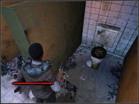 W miejscu #1 , po naszej lewej mamy zamknięte drzwi które możemy otworzyć gwoździem (w środku między innymi schemat bomby ogłuszającej który powinniśmy już mieć przy sobie) - [Opis przejścia - Obi] cz. 1 | Piła - Piła - poradnik do gry