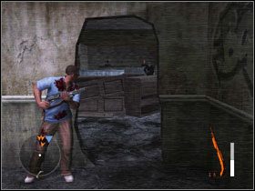 Skręcamy w lewo, dwóch kolejnych i znowu dwóch (tym razem od strony schodów) - 6. Safe house - Opis przejścia - Manhunt 2 - poradnik do gry