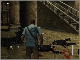 Po prawej mamy cegłę , korzystając z kontenera i daszku #1 (kawałek szkła ), dostajemy się na górę budynku - 11. Origins - Opis przejścia - Manhunt 2 - poradnik do gry