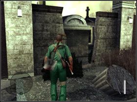 Nieco dalej - na cmentarzu, rozprawiamy się z dwoma kolejnymi facetami w czerni #1 - 15A. Personality clash (DANNY) - Opis przejścia - Manhunt 2 - poradnik do gry