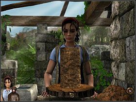 Podejdź do koła garncarskiego (na wprost zbiornika z wodą) i połóż na nim glinę (pojawi się zbliżenie kolejnej minigierki) - Rozdział czwarty (1) - Opis przejścia - Return to Mysterious Island 2 - poradnik do gry