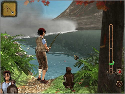 Rozpocznie się minigierka, w której Mina ma złowić rybę - Rozdział czwarty (2) - Opis przejścia - Return to Mysterious Island 2 - poradnik do gry