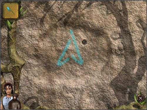 Przytrzymując LPM, namaluj identyczny turkusowy symbol, jaki stworzył przed chwilą Leonard - Rozdział piąty (3) - Opis przejścia - Return to Mysterious Island 2 - poradnik do gry