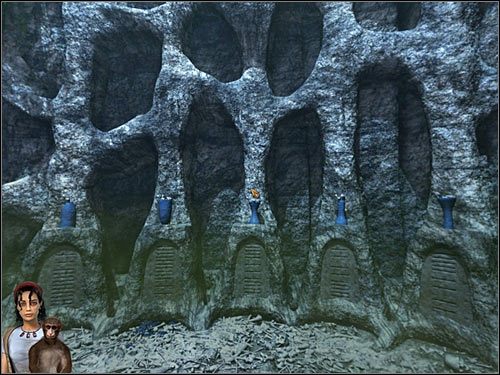 Kierując się tą zasadą, ustaw odpowiednie wazony na właściwych postumentach - Rozdział siódmy - Opis przejścia - Return to Mysterious Island 2 - poradnik do gry