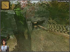 Podnieś leżący w żwirze tuż przed nim tygiel (Mina automatycznie ulokuje go w piecu) - Rozdział dziewiąty (2) - Opis przejścia - Return to Mysterious Island 2 - poradnik do gry