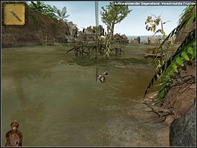 Zanim Jep przeprawi się przez rozlewisko, kliknij ikonkę rozmowy z Miną i każ małpce przytulić się do swej pani - Rozdział trzeci (1) - Opis przejścia - Return to Mysterious Island 2 - poradnik do gry