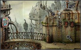 Układamy elementy w sposób widoczny na obrazku (brakujący fragment dokładamy na samym końcu) - [Opis przejścia] Scena 12 | Machinarium - Machinarium - poradnik do gry