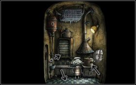 W rogu platformy odnajdujemy panel kontrolny - [Opis przejścia] Scena 14 | Machinarium - Machinarium - poradnik do gry