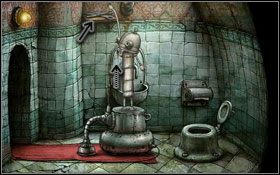 Odszukujemy dźwignię na ścianie po lewej - [Opis przejścia] Scena 17 | Machinarium - Machinarium - poradnik do gry