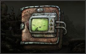 W prawym górnym rogu ekranu (na wysuwanym pasku ekwipunku) odnajdziemy tajemniczą księgę - [Księga Rozwiązań] - cz. 1 | Machinarium - Machinarium - poradnik do gry