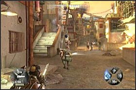 Idąc dalej miniesz kratę, a tuż za nią natkniesz się na nękanych zakładników ZAKŁADNICY - 2 - [Opis przejścia - Etap 4] cz. 1 - Army of Two: The 40th Day - poradnik do gry