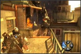 Po wejściu do budynku z celem misji, zadziałaj na znajdującym się tam przełączniku i wyjdź przez drugie drzwi - [Opis przejścia - Etap 4] cz. 1 - Army of Two: The 40th Day - poradnik do gry