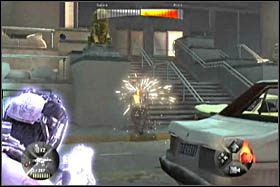 W pewnym momencie załączy się scenka, a z bramy na wprost wyjdzie przeciwnik niosący ciężki karabin maszynowy - [Opis przejścia - Etap 4] cz. 2 - Army of Two: The 40th Day - poradnik do gry