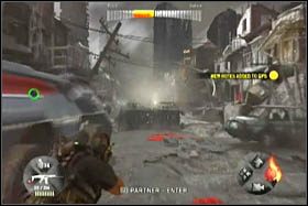 Natkniesz się tam na słaby opór, oraz na działo maszynowe, skierowane w stronę placu [2] - [Opis przejścia - Etap 5] cz. 1 - Army of Two: The 40th Day - poradnik do gry