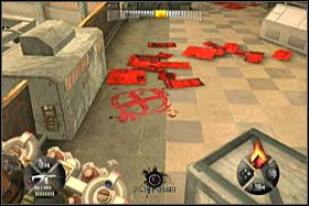 Niosąc ładunek wybuchowy, nie można strzelać, przez co zadaniem jednego bohatera jest dźwiganie ciężaru, a drugiego osłanianie - [Opis przejścia - Etap 5] cz. 2 - Army of Two: The 40th Day - poradnik do gry