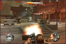 W chwili dotarcia do małego budynku w centralnej części areny, w miejscu gdzie przed momentem sam stacjonowałeś, pojawią się nowi oponenci (i będzie ich sporo) - [Opis przejścia - Etap 7] cz. 1 - Army of Two: The 40th Day - poradnik do gry