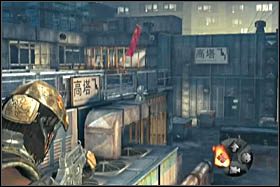 Kot drugi znajduje się w miejscu, gdzie stoczysz bój nie tylko z normalnie przemieszczającymi się oponentami, ale również z osobnikiem za działem maszynowym - [Sekrety - Etap 1] - Army of Two: The 40th Day - poradnik do gry