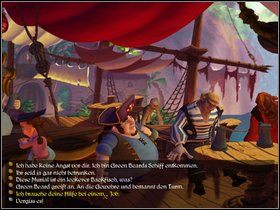 Zagadaj jasnowłosego pirata , wybierając piątą opcję dialogową - Rozdział 4 | Opis przejścia | Ghost Pirates of Vooju Island - Ghost Pirates of Vooju Island - poradnik do gry
