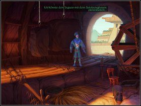 Idź od razu w lewo i zrzuć z krzesła drzemiącego na nim strażnika - Rozdział 5 | Opis przejścia | Ghost Pirates of Vooju Island - Ghost Pirates of Vooju Island - poradnik do gry