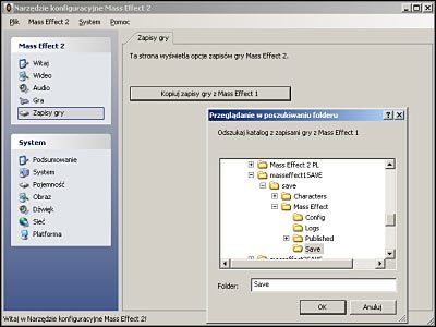 Po kliknięciu na przycisku kopiowania zapisów musisz odnaleźć katalog Save. Jest on w miejscu, w którym przetrzymywane są zapisane stany gry. - Mass Effect 2: Stworzenie lub importowanie postaci - różnice, ważne informacje - Mass Effect 2 - poradnik do gry
