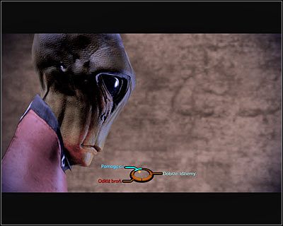 Specjalne opcje dialogowe idealisty oznaczone są kolorem niebieskim, a renegata - kolorem czerwonym. - Mass Effect 2: Moralność - założenia systemu, punkty idealisty i renegata - Mass Effect 2 - poradnik do gry
