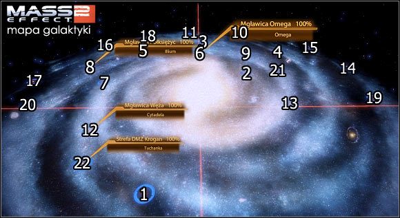 Poniższa tabelka wyszczególnia wszystkie questy gry (zadania główne i zadania poboczne) wraz z podaniem sektorów, w których są one rozgrywane - Mass Effect 2: Mapa galaktyki - Mass Effect 2 - poradnik do gry