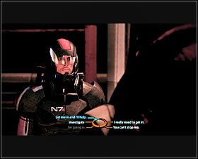 Docelowo musisz dotrzeć do zamkniętych drzwi, przy których spotkasz Strażnika strefy - Mass Effect 2: Akta, Profesor - opis przejścia, solucja - Mass Effect 2 - poradnik do gry