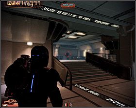 Po wygranej bitwie pozbieraj amunicję i w pierwszej kolejności udaj się w stronę drzwi zlokalizowanych po lewej stronie (pierwszy screen) - Mass Effect 2: Akta, Profesor - opis przejścia, solucja - Mass Effect 2 - poradnik do gry