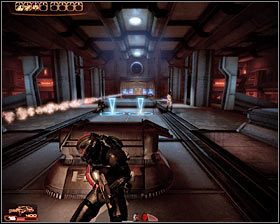 Docelowo powinieneś dotrzeć do pokazanych na pierwszym screenie drzwi - Mass Effect 2: Akta, Profesor - opis przejścia, solucja - Mass Effect 2 - poradnik do gry