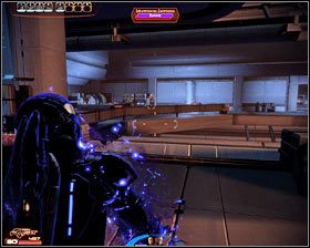 Dopiero po wstępnym oczyszczeniu okolicy wkrocz do pomieszczenia w pojedynkę lub z jednym pomocnikiem i zajmij się mechami LOKI , które znajdują się po prawej stronie (pierwszy screen) - Mass Effect 2: Akta, Egzekutorka - opis przejścia, solucja - Mass Effect 2 - poradnik do gry