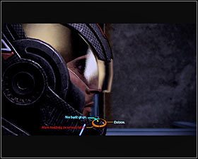 Problem ten możesz rozwiązać na trzy sposoby - jeżeli wybierzesz specjalną akcję renegata (pierwszy screen) to żołnierz zostanie wyrzucony przez okno - Mass Effect 2: Akta, Zabójca - opis przejścia, solucja - Mass Effect 2 - poradnik do gry