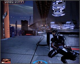 Na moście sam nie będziesz się musiał obawiać podmuchów wiatru, aczkolwiek będziesz mógł ten czynnik wykorzystać na swoją korzyść - Mass Effect 2: Akta, Zabójca - opis przejścia, solucja - Mass Effect 2 - poradnik do gry