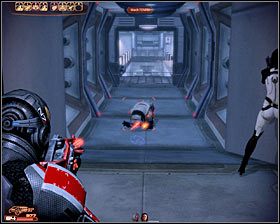 Po zlikwidowaniu wrogów BŁYSKAWICZNIE obróć się i przystąp do atakowania mechów FENRIS , które pojawią się w pokazanym na pierwszym screenie przejściu - Mass Effect 2: MSV Strontowy Muł - opis przejścia, solucja - Mass Effect 2 - poradnik do gry