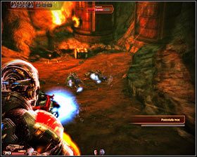 Na jedyne urozmaicenie możesz liczyć po znalezieniu się w pokazanym na pierwszym screenie miejscu - Mass Effect 2: Złoże w kanionie - opis przejścia, solucja - Mass Effect 2 - poradnik do gry