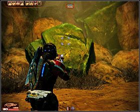 Uważaj, bo w samej końcówce misji mech ponownie będzie musiał skorzystać z zamontowanych działek celem odblokowania przejścia i gdy tylko do tego dojdzie maszyna eksploduje - Mass Effect 2: Złoże w kanionie - opis przejścia, solucja - Mass Effect 2 - poradnik do gry